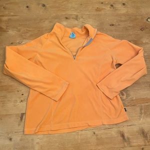 L.L. Bean Lightweight Fleece 1/4 Zip Pullover Creamsicle Orange